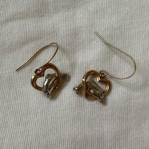 Like new real gold and silver earrings